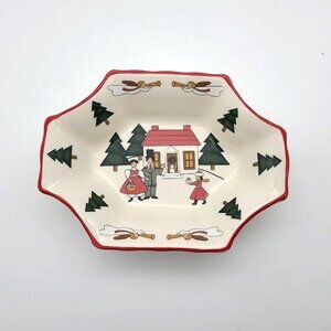 Mason's Christmas Village Nut Dish 6 ¾” Ironstone Very Nice